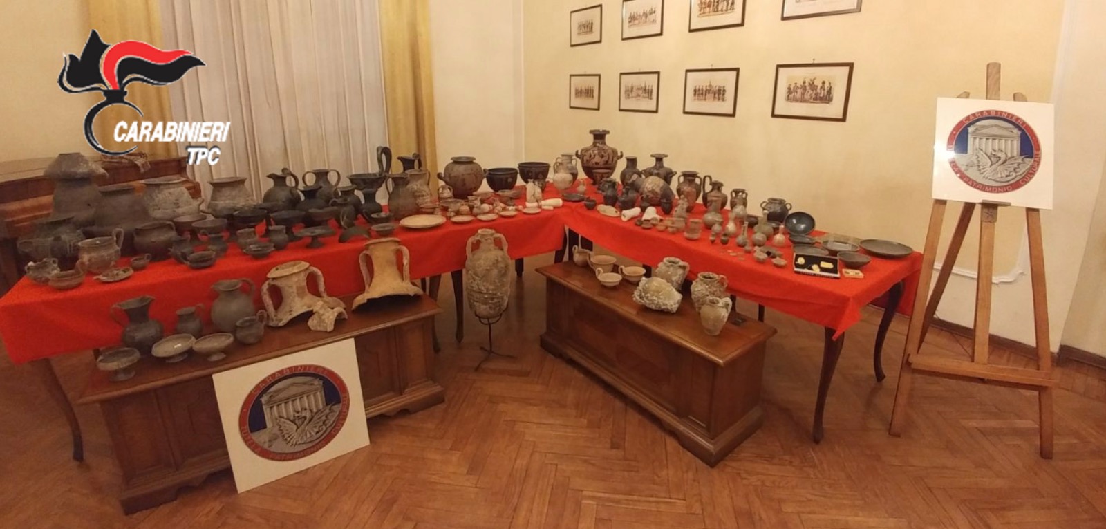 Litigano per l’eredità e i carabinieri scoprono un tesoro archeologico