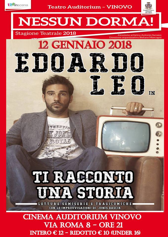 Vinovo: Edoardo Leo apre la stagione teatrale