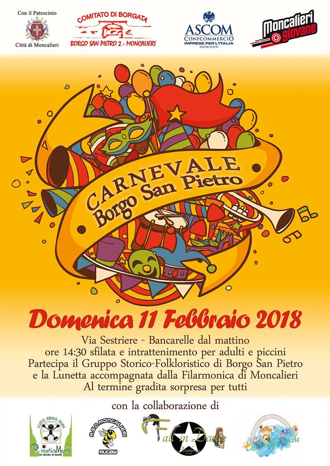 Domenica 11 febbraio il Carnevale di borgo San Pietro