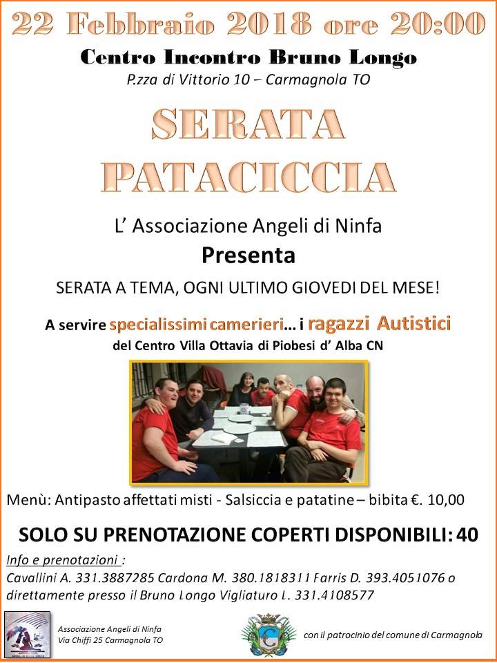 CARMAGNOLA – Serata a tema organizzata dall’associazione “Angeli di Ninfa”