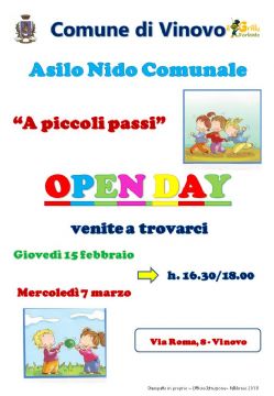 Open day all’asilo nido “A piccoli passi” di Vinovo