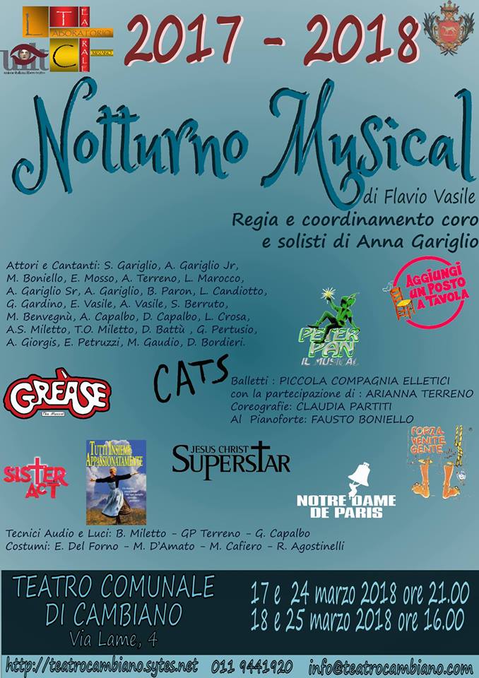 Cambiano: Nostalgico musical a teatro