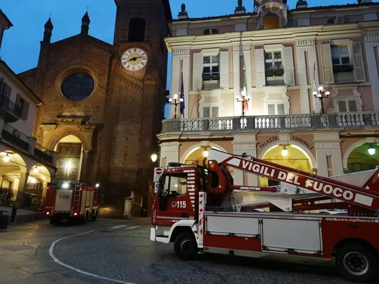 MONCALIERI – Principio di incendio in centro storico