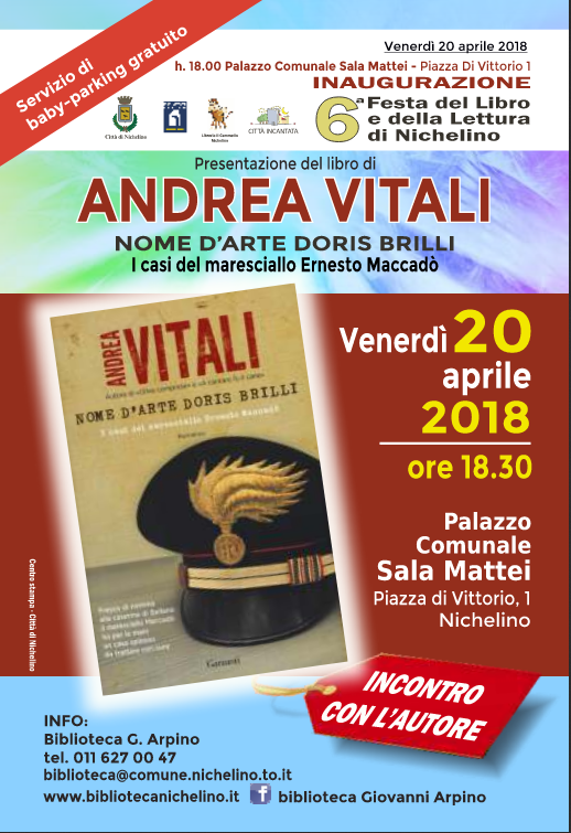 NICHELINO – Andrea Vitali primo autore alla Festa del Libro