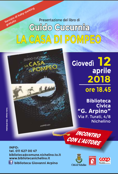 NICHELINO – Presentazione del libro “La casa di Pompeo” in biblioteca