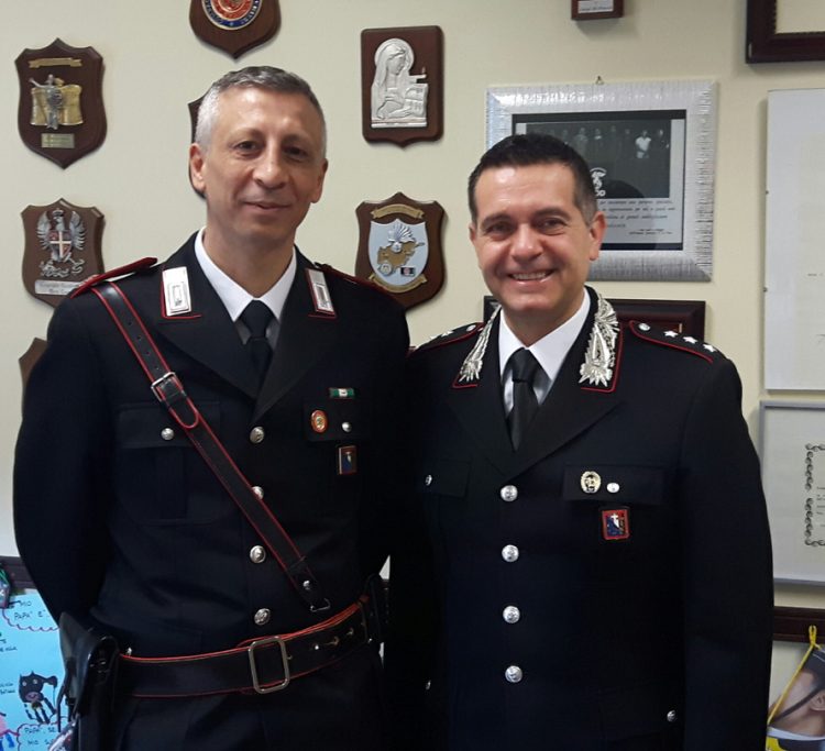 Carabinieri di Chieri: cambio della guardia alla stazione di Riva presso Chieri