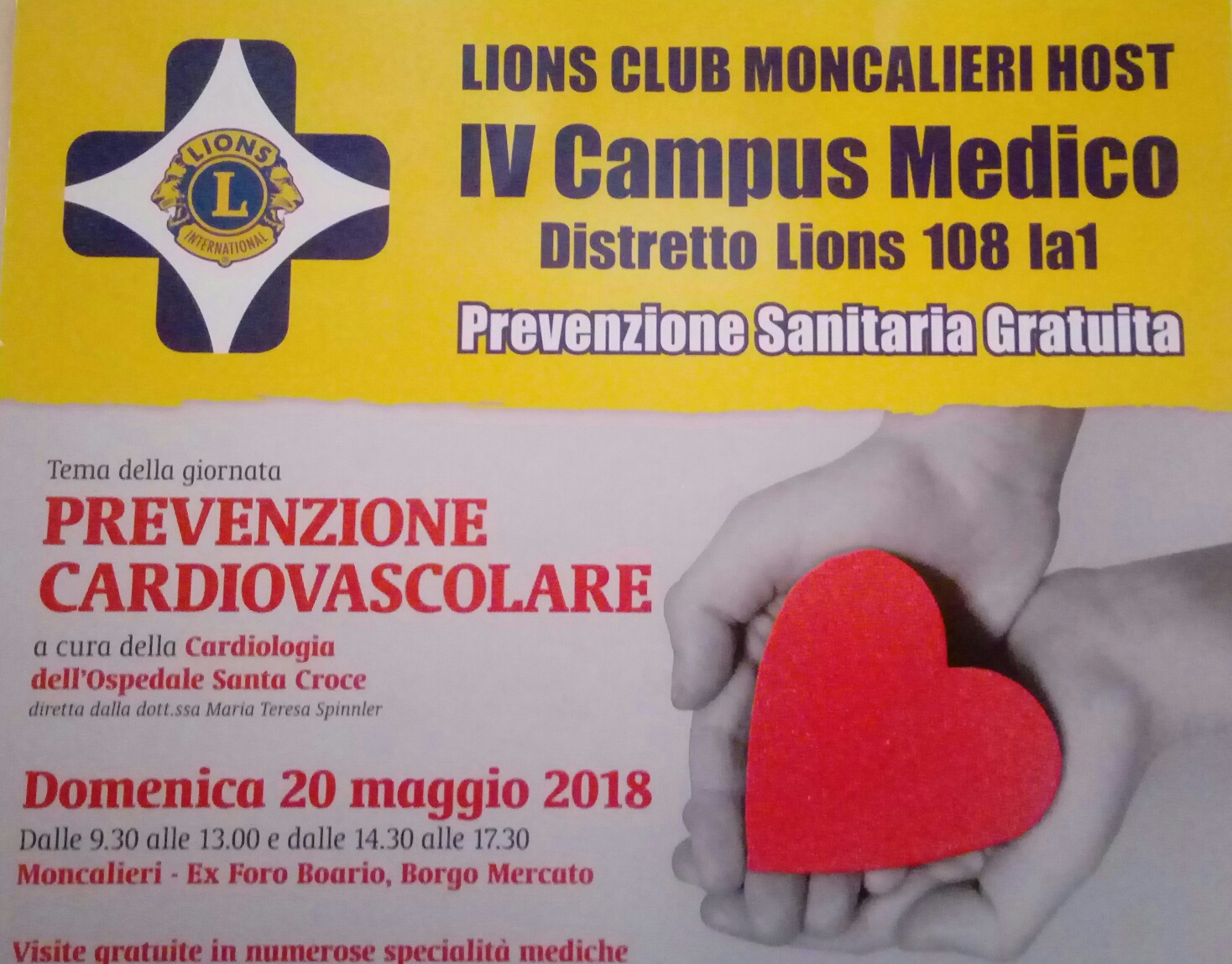 Moncalieri prevenzione salute con il Campus Lions