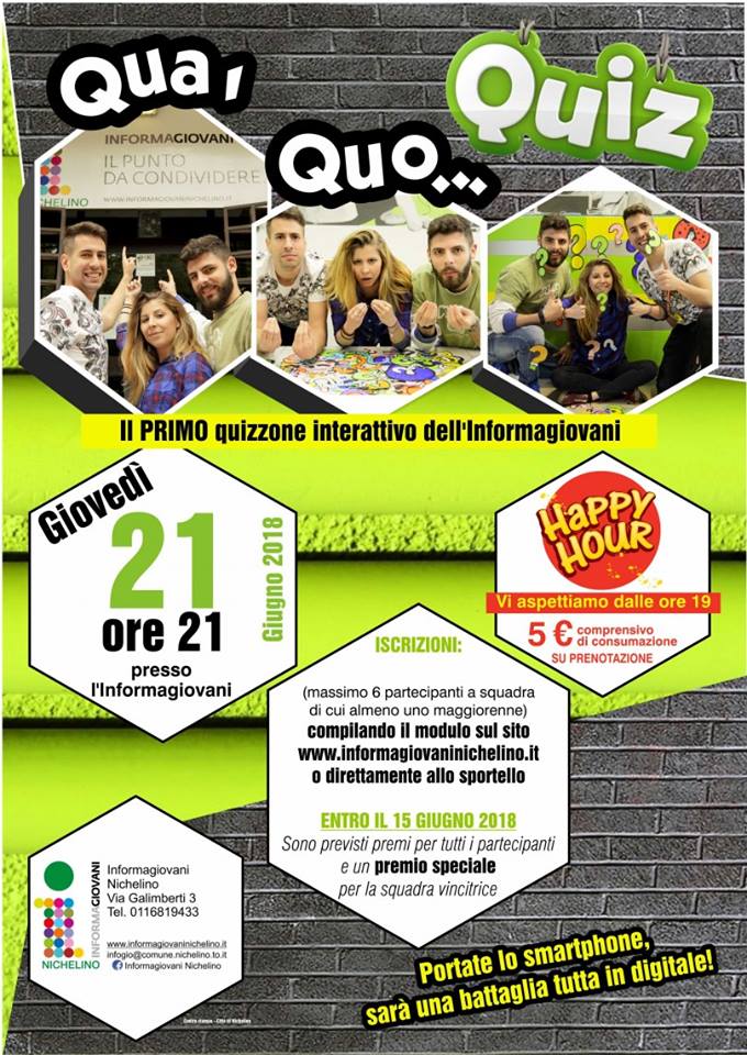 NICHELINO – Il quizzone interattivo all’Informagiovani