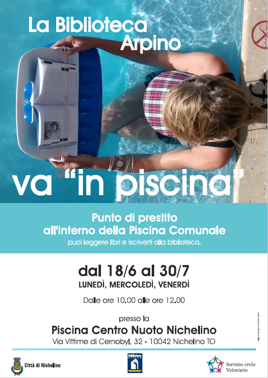 NICHELINO – La biblioteca va in piscina dal 18 giugno