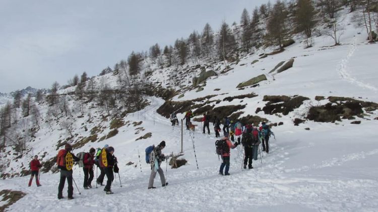 CARMAGNOLA – Seconda gita sociale del Cai sulle ciaspole