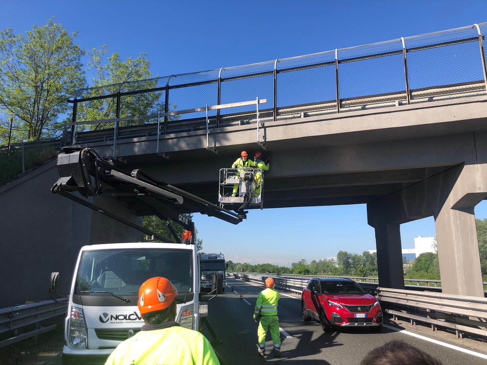 Partiti a Settimo Torinese i lavori sul cavalcavia sopra l’autostrada Torino – Ivrea