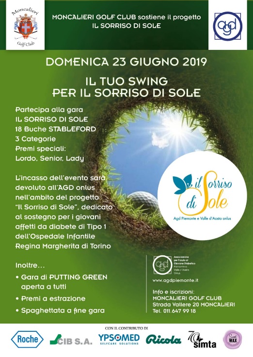 Golf a Moncalieri per il Sorriso di Sole