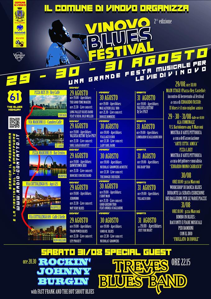 VINOVO – Questa sera parte il Blues Festival