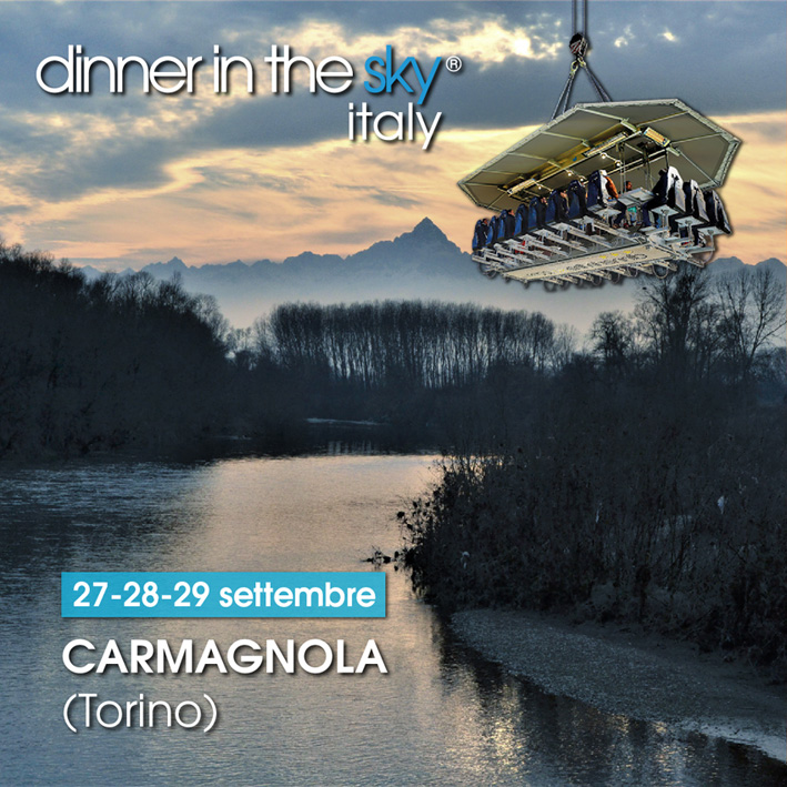 A San Michele di Carmagnola si cena sospesi nel cielo con “Dinner in the Sky”