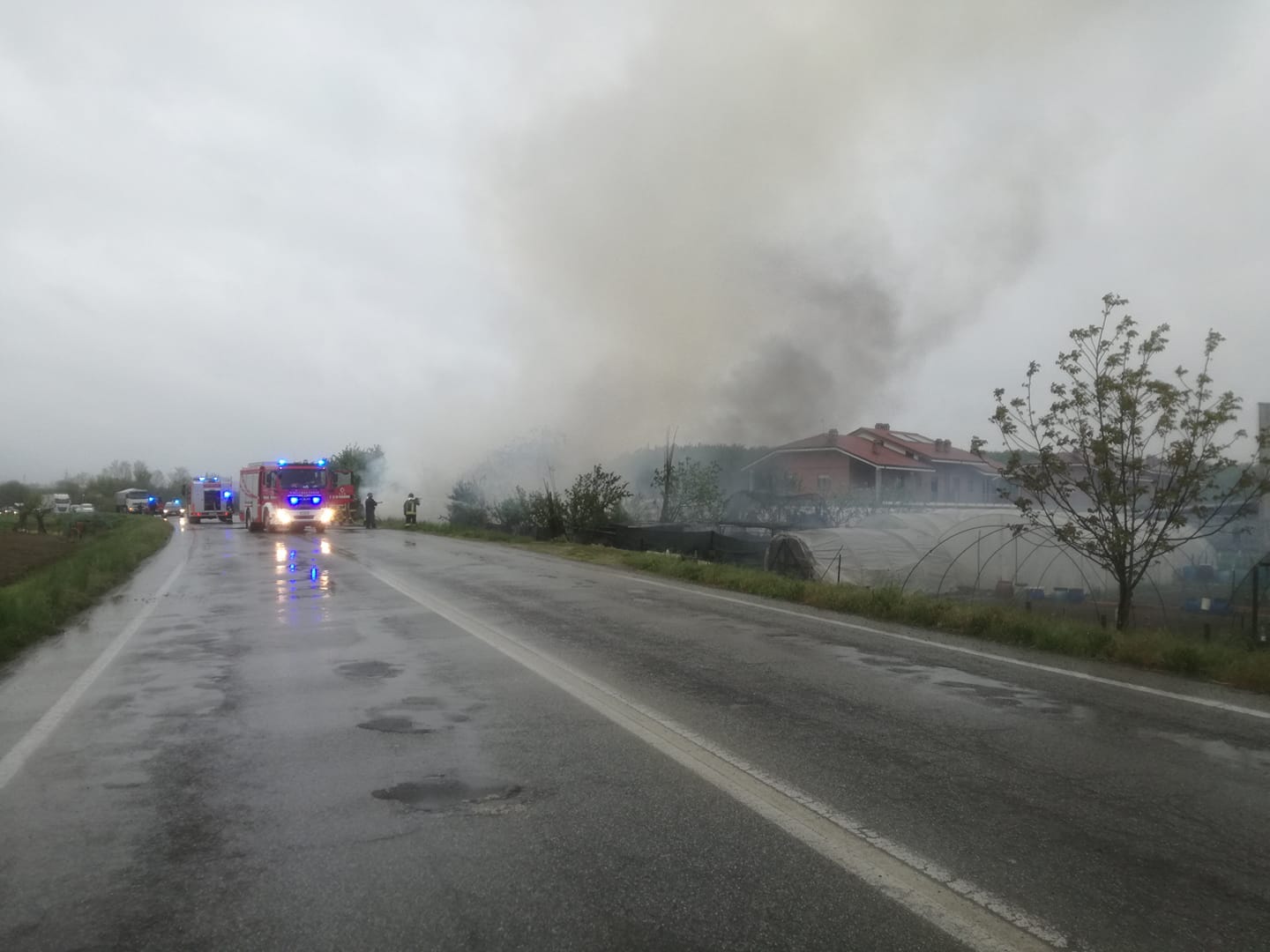 SANTENA – Incendio nelle baracche: muoiono cinque cani