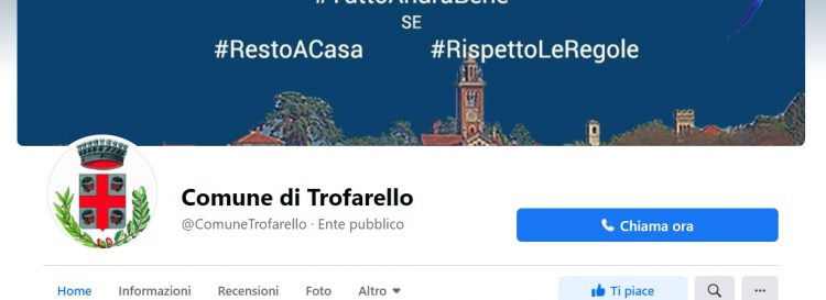 TROFARELLO – La pagine Facebook del Comune è bloccata e il sindaco fa causa