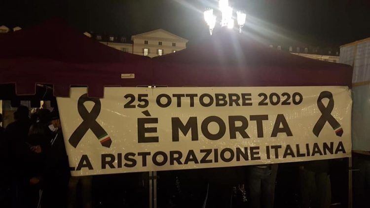 CAOS COMMERCIO – A Torino diversi ristoratori, baristi e negozianti della cintura a manifestare