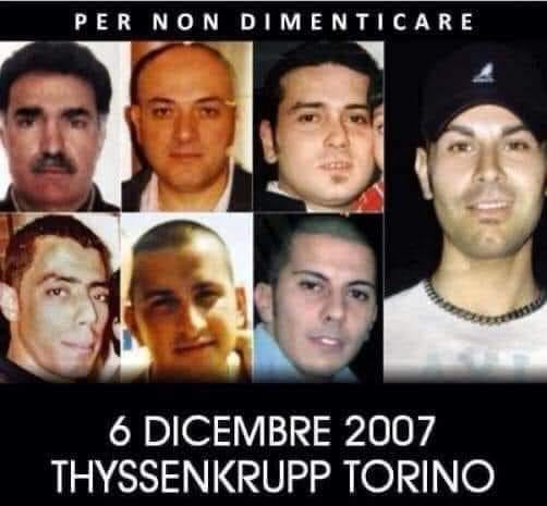 NICHELINO – Il ricordo del Comune della strage della Thyssen