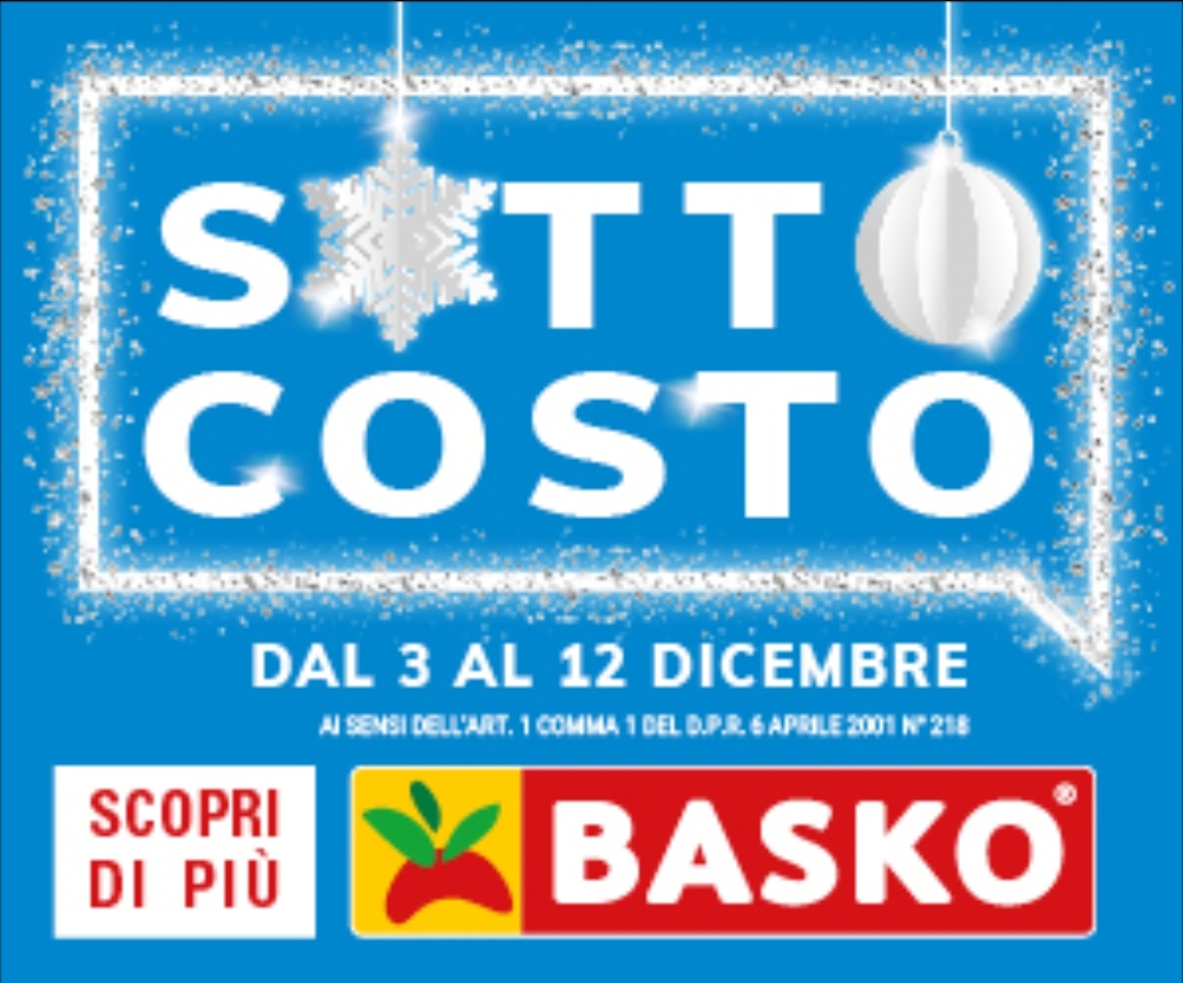 Da Basko c’è il SottoCosto di Natale