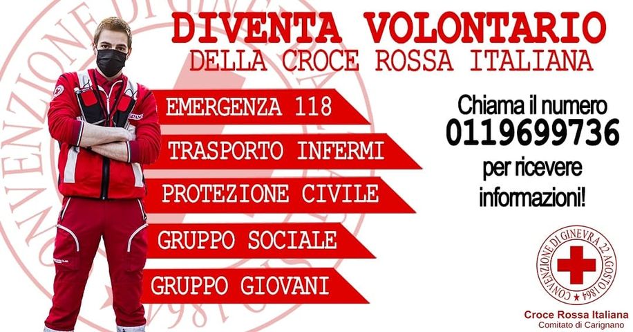 CARIGNANO – Nuovi volontari per il comitato locale di Croce Rossa