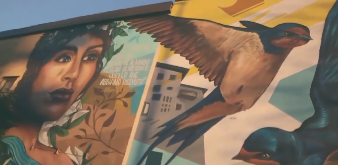 NICHELINO – Nasce il graffito di Madre Natura, in via Stupinigi