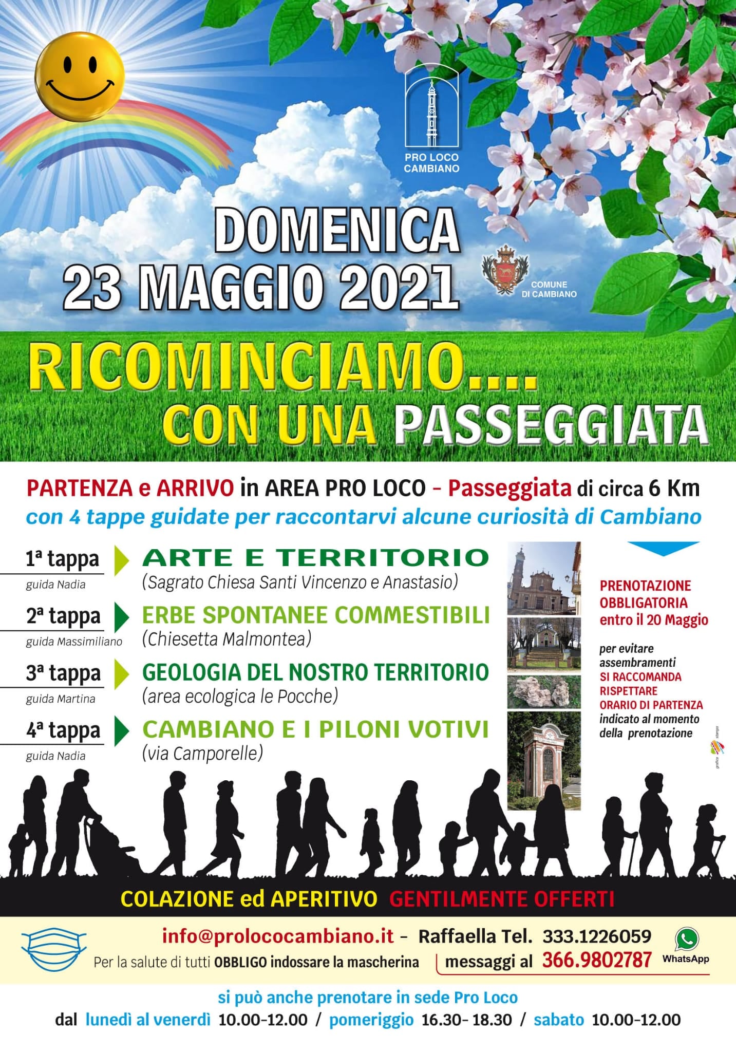 Cambiano ricomincia con una passeggiata