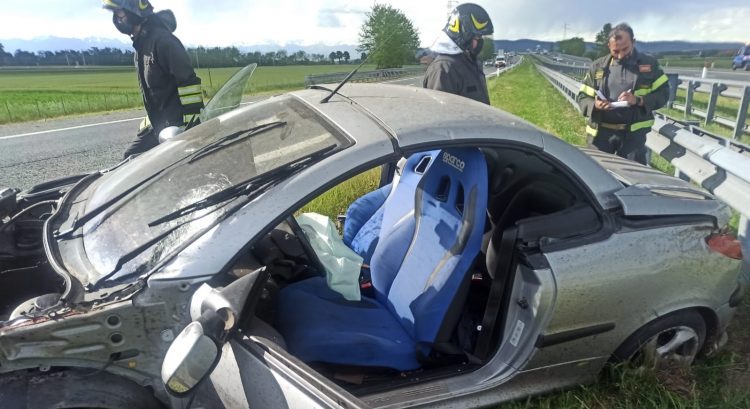 CARMAGNOLA – Incidente in autostrada: paura per una 40 enne