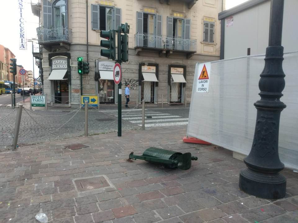 NICHELINO – Vandali durante i festeggiamenti della vittoria dell’Italia