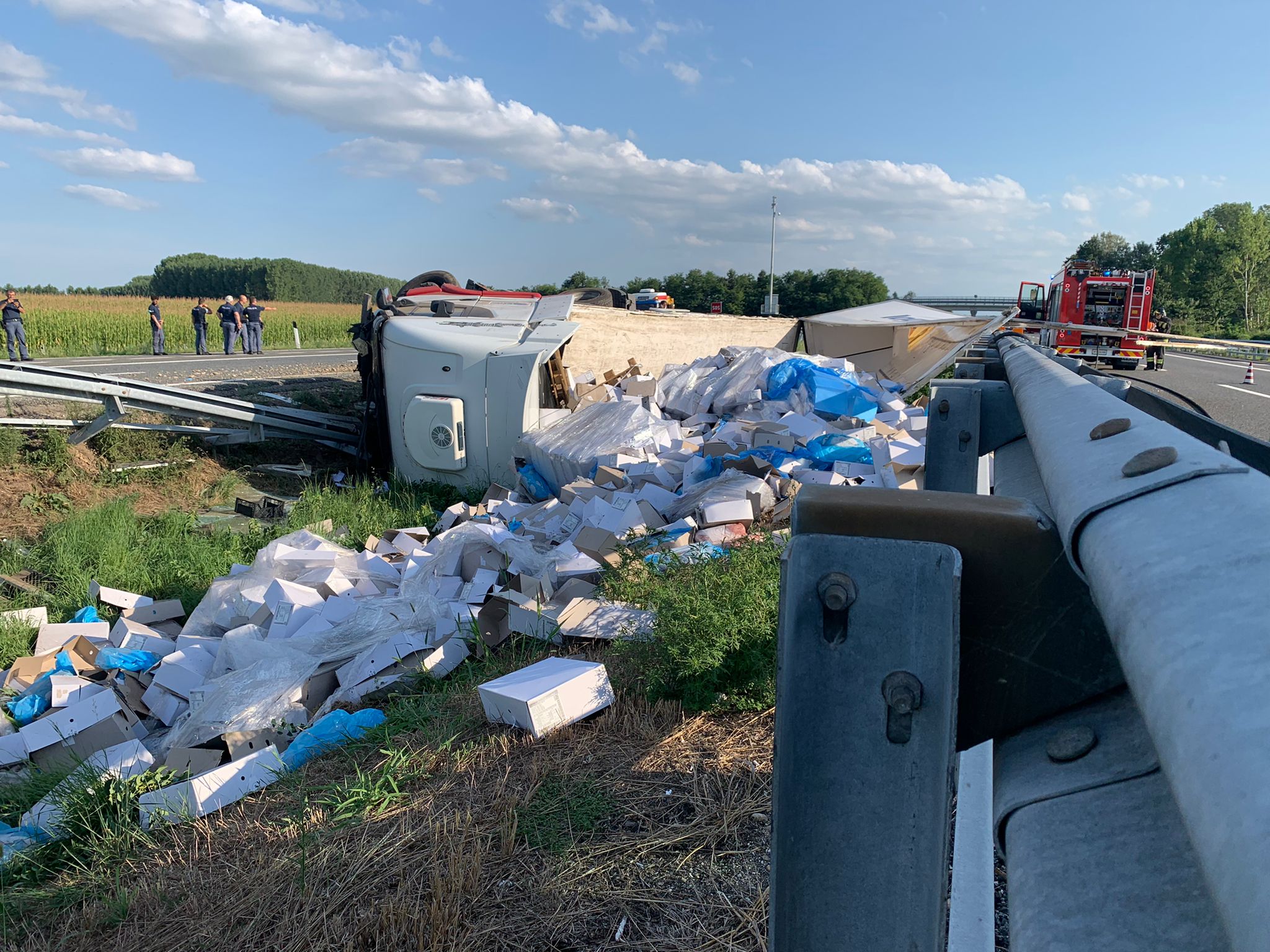 CARMAGNOLA – Brutto incidente sull’autostrada al confine con il cuneese