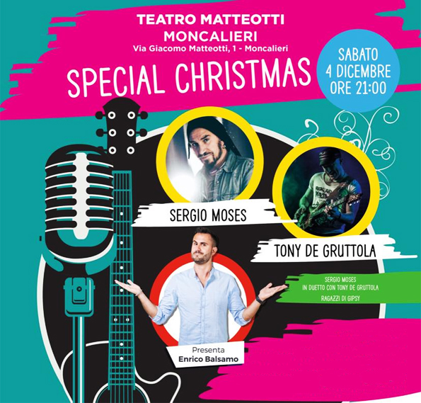 Sabato sera al Matteotti «Special Christmas» con Moses e Degruttola per Rainbow 4 Turin