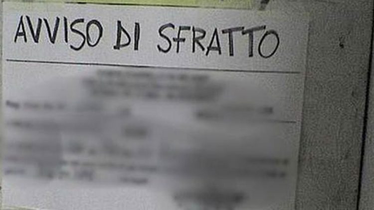 SFRATTI – Ormai è emergenza: a gennaio 182 richieste di esecutività nella provincia