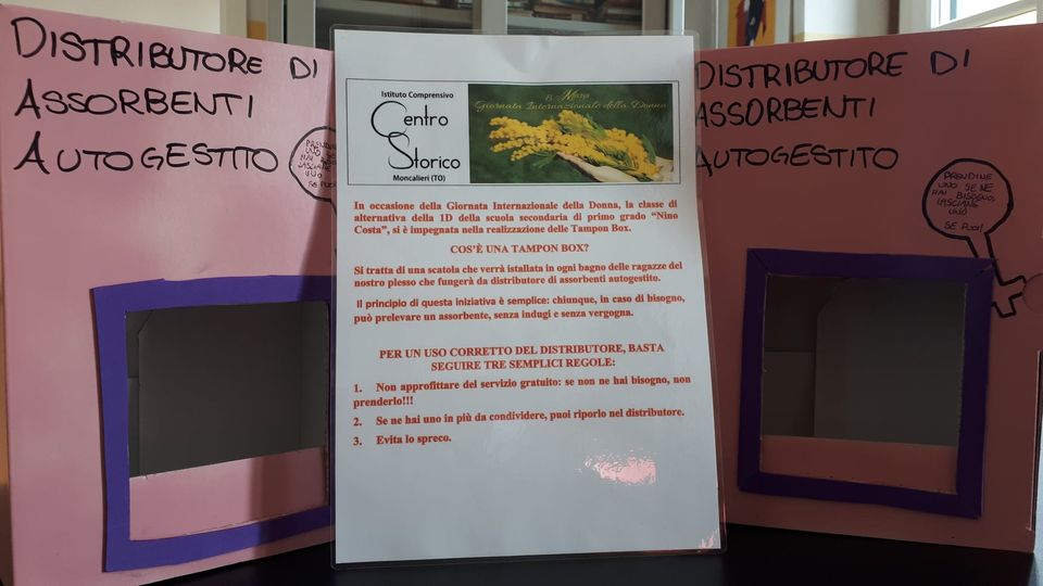MONCALIERI – Alla Nino Costa un distributore di assorbenti autogestito