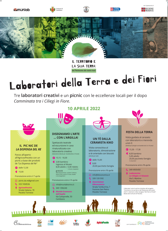 PECETTO, CAMBIANO, MUNLAB – I Laboratori della Terra e dei Fiori, il 10 aprile