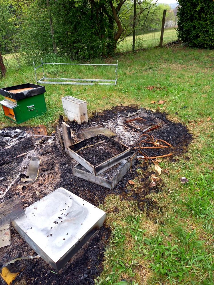 TROFARELLO – Arnie di api bruciate dai vandali