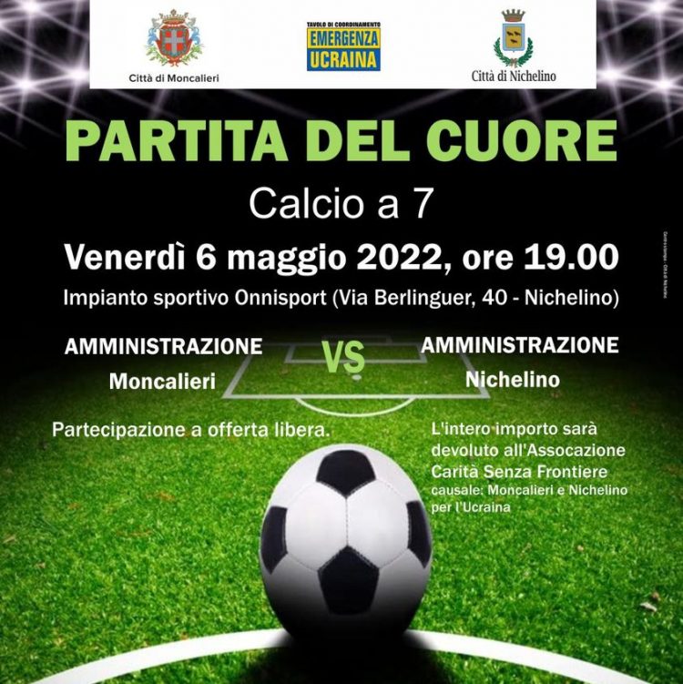 NICHELINO – Partita del cuore per l’Ucraina