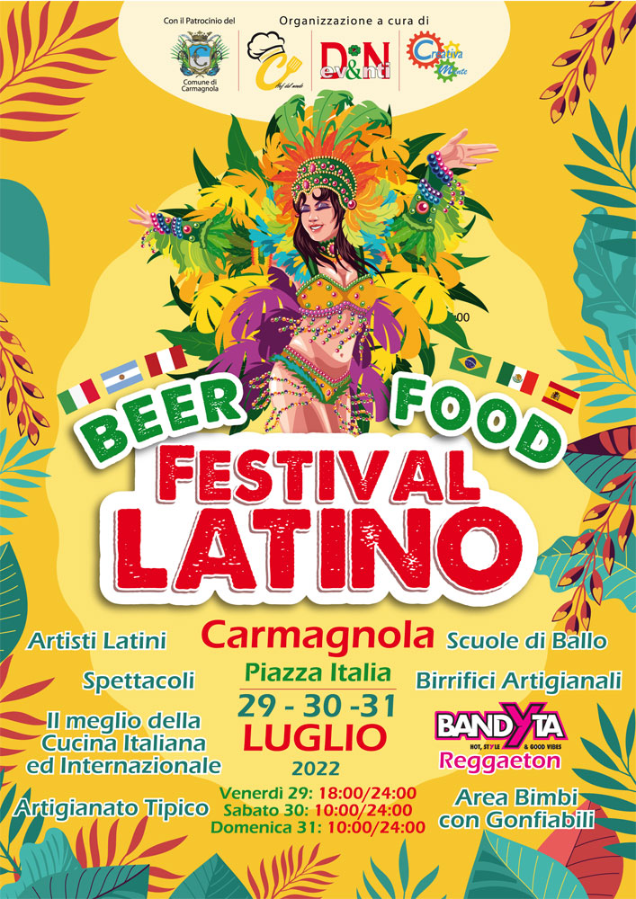 Dal 29 al 31 luglio tre giorni di festa a Carmagnola con il “Beer Food Festival Latino”
