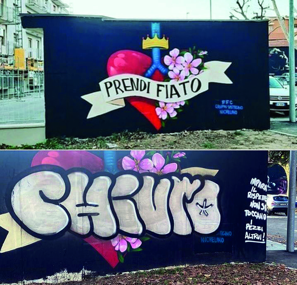 Writers, chi ha scritto «Chiuto» sul murales dedicato ai malati di fibrosi cistica?