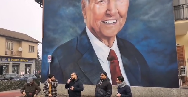 NICHELINO – Inaugurato il murales di Piero Angela