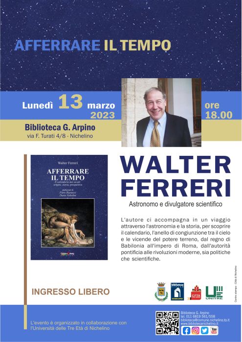 NICHELINO – In biblioteca si afferra il tempo con Walter Ferreri