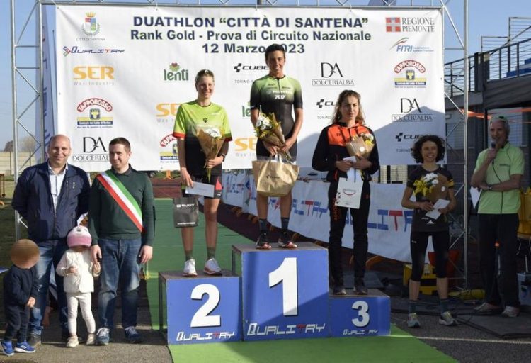 SANTENA – Asia Mercatelli e Nicolò Astori vincono la gara di Duathlon