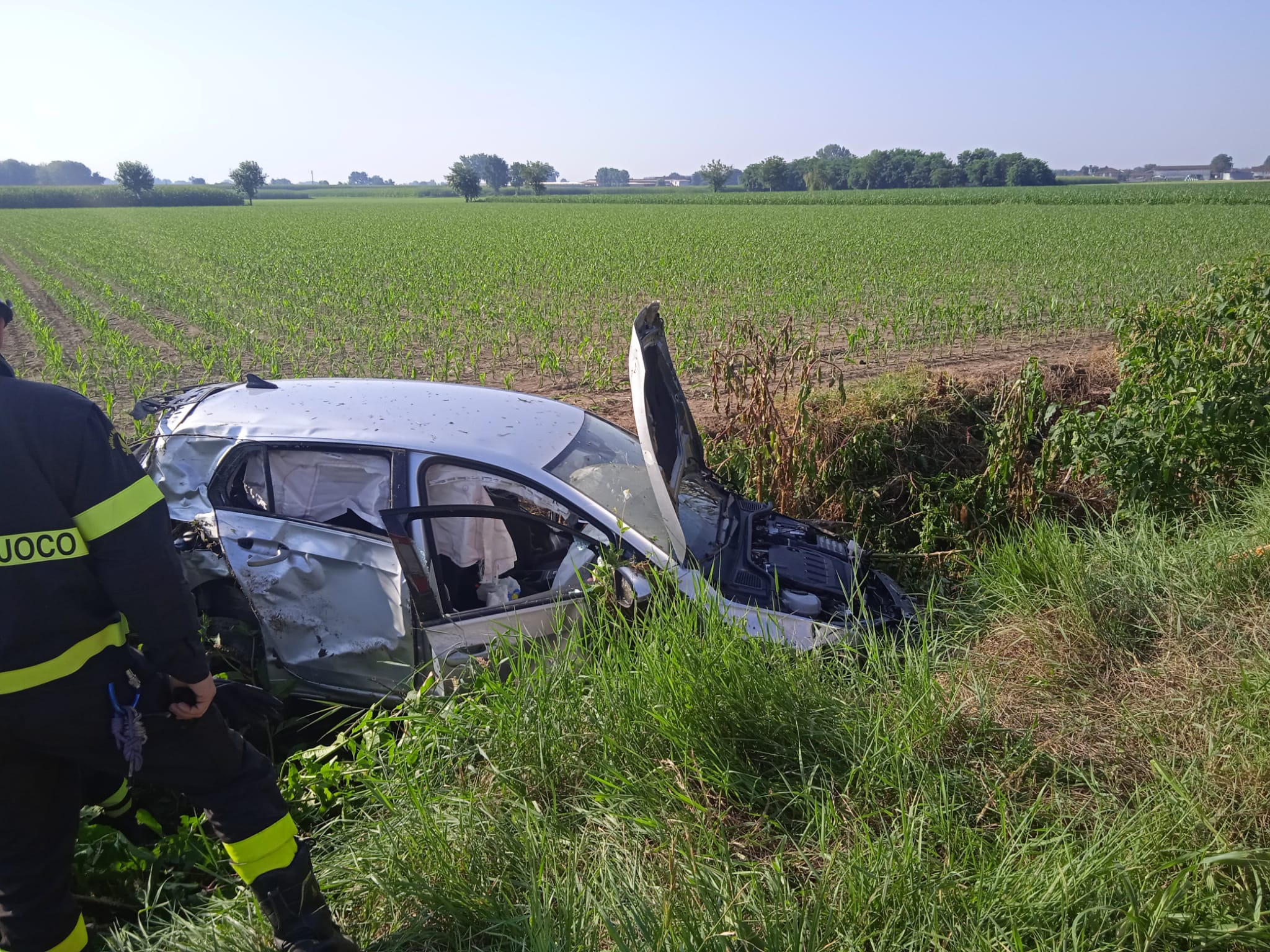 CARIGNANO – Incidente in strada Pancalieri: un ferito in ospedale