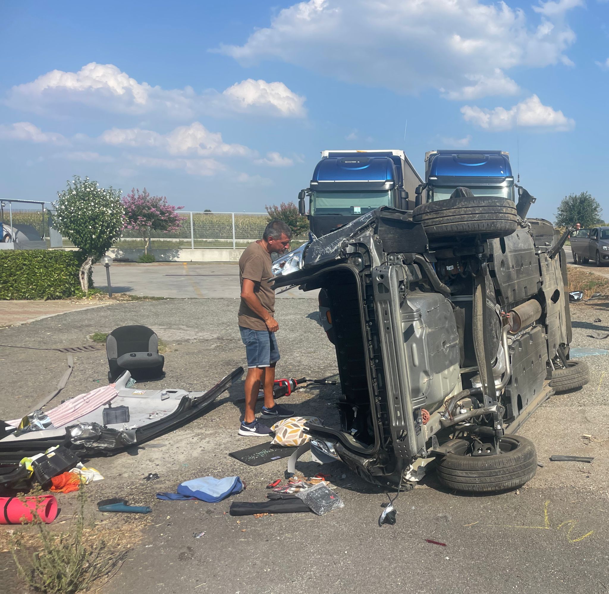 CARMAGNOLA – Incidente in via Poirino: due feriti