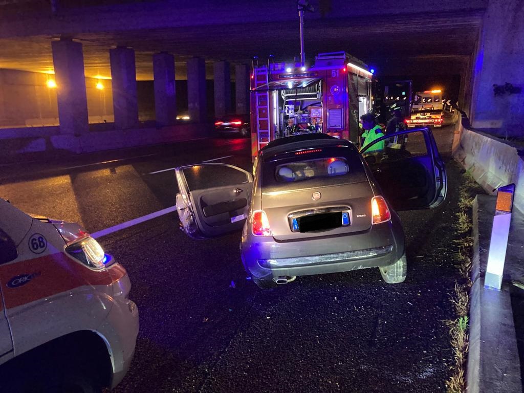 NICHELINO – Incidente in tangenziale a Stupinigi