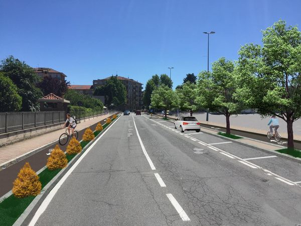 NICHELINO – Presentata la nuova pista ciclabile, che taglierà diversi parcheggi per le auto