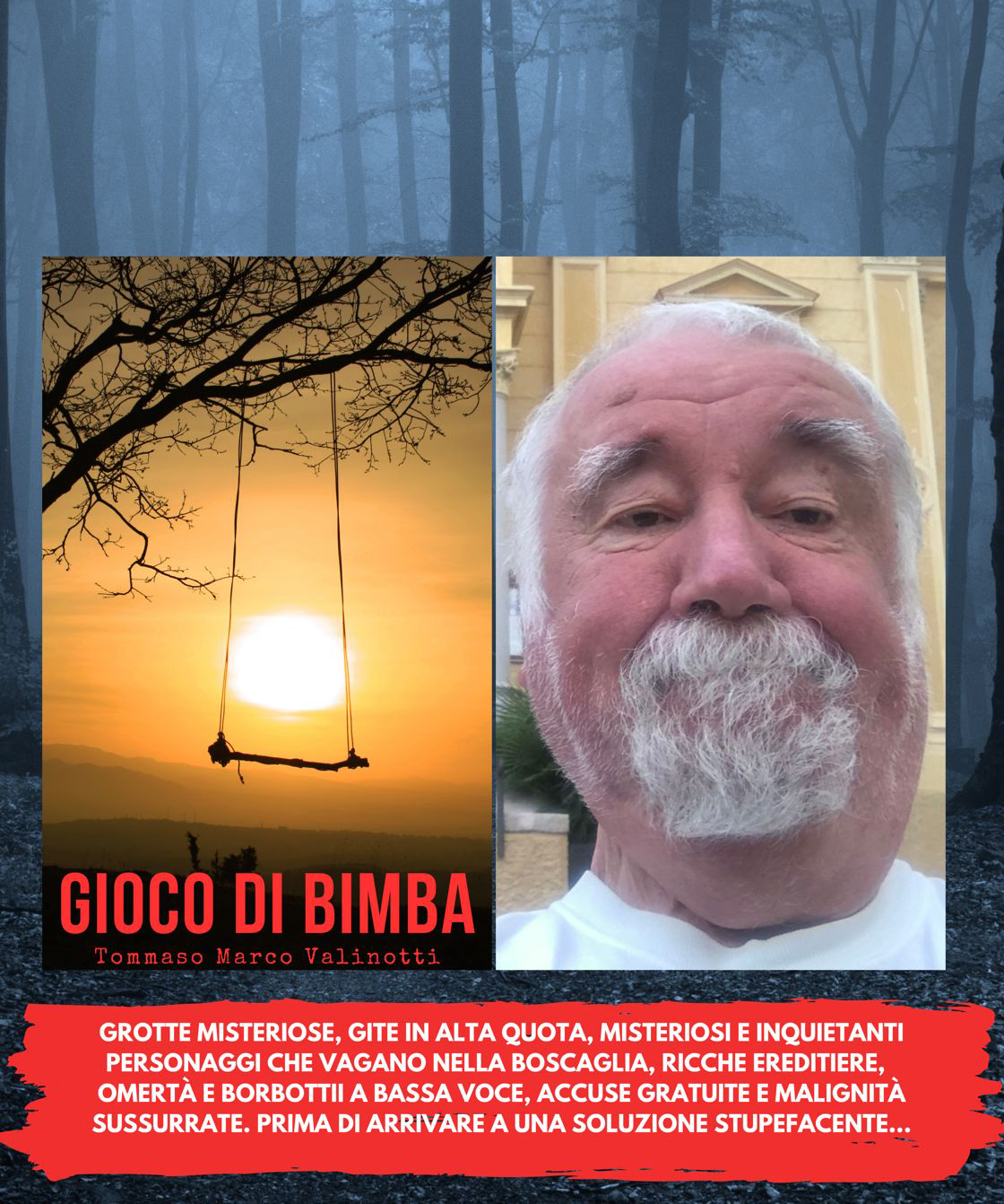 CARMAGNOLA – Il romanzo «Gioco di Bimba», dello scrittore locale Tommaso Valinotti, fa il suo esordio a «Portici da Leggere» il 12 novembre