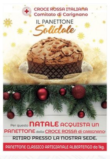 CARIGNANO – Un panettone solidale della Croce Rossa