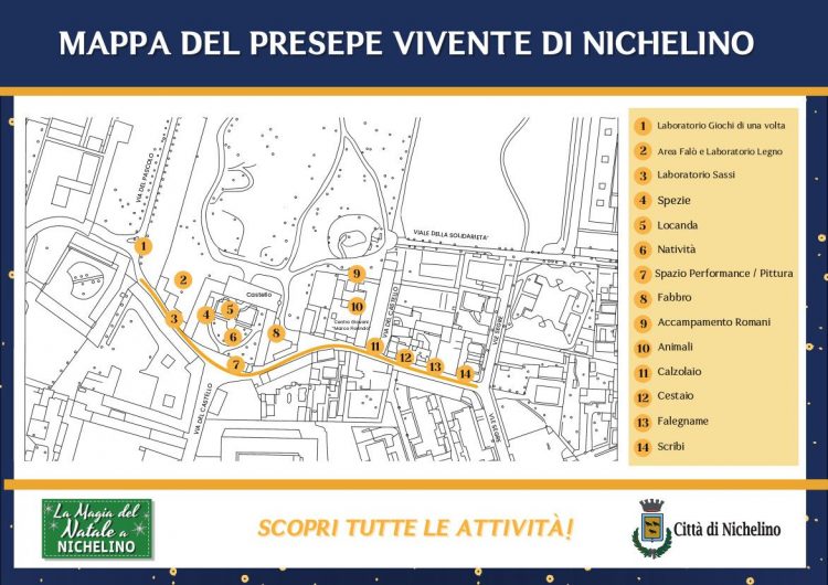 NICHELINO – La mappa del presepe vivente al Borgo Antico