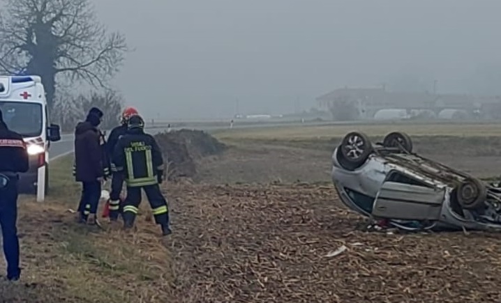 CARIGNANO – Incidente sulla strada per Vinovo: un ferito