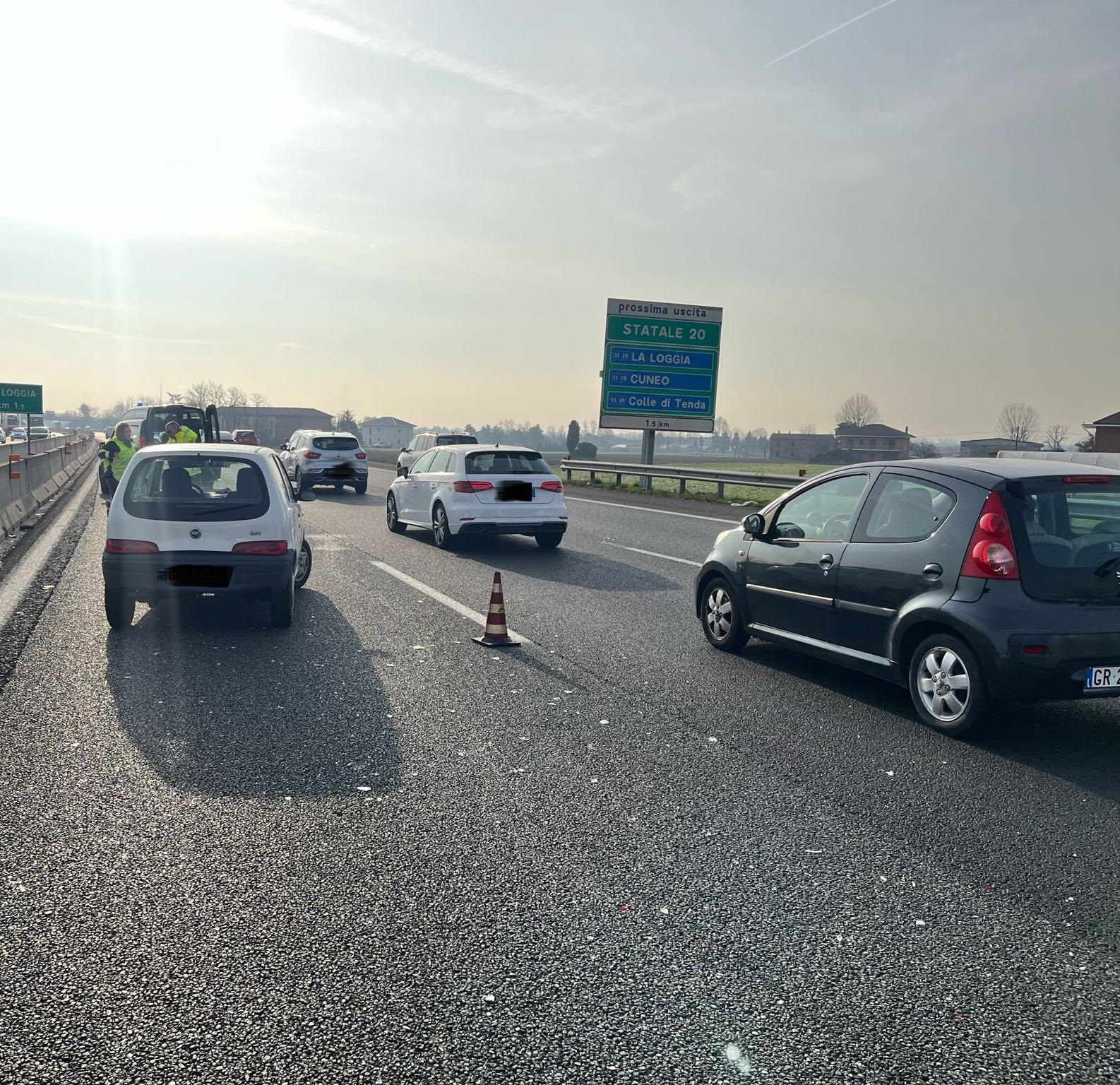 MONCALIERI – Tamponamento in tangenziale genera lunghe code