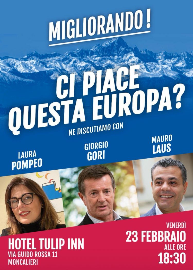 MONCALIERI – ‘Ci piace questa Europa?’ incontro pubblico organizzata da Migliorando